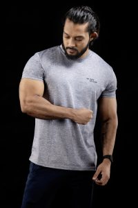 NO PAIN NO GAIN GRAY POLYSTER